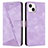 Leather Case Stands Flip Cover Holder Y04X for Apple iPhone 14 Plus Purple