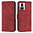 Leather Case Stands Flip Cover Holder Y04X for Motorola Moto Edge X30 Pro 5G Red