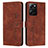 Leather Case Stands Flip Cover Holder Y04X for Xiaomi Redmi Note 12 Pro Speed 5G Brown