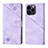 Leather Case Stands Flip Cover Holder Y05B for Apple iPhone 13 Pro Max Purple