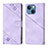 Leather Case Stands Flip Cover Holder Y05B for Apple iPhone 14 Plus Purple