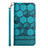 Leather Case Stands Flip Cover Holder Y05B for Samsung Galaxy A23 5G Cyan