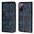 Leather Case Stands Flip Cover Holder Y05B for Samsung Galaxy S20 FE (2022) 5G Blue