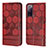 Leather Case Stands Flip Cover Holder Y05B for Samsung Galaxy S20 FE (2022) 5G Red