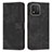 Leather Case Stands Flip Cover Holder Y07X for Huawei Honor X5 Black