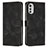 Leather Case Stands Flip Cover Holder Y07X for Motorola Moto E32 Black