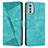 Leather Case Stands Flip Cover Holder Y07X for Motorola Moto E32 Green