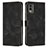 Leather Case Stands Flip Cover Holder Y07X for Nokia C210 Black