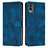 Leather Case Stands Flip Cover Holder Y07X for Nokia C210 Blue