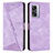 Leather Case Stands Flip Cover Holder Y07X for OnePlus Nord N300 5G Purple