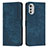 Leather Case Stands Flip Cover Holder Y08X for Motorola Moto E32 Blue