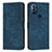 Leather Case Stands Flip Cover Holder Y08X for Motorola Moto G Power (2022) Blue