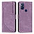 Leather Case Stands Flip Cover Holder Y08X for Motorola Moto G Power (2022) Purple