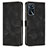 Leather Case Stands Flip Cover Holder Y08X for Oppo A54s Black