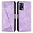 Leather Case Stands Flip Cover Holder Y08X for Oppo A54s Purple