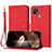 Leather Case Stands Flip Cover Holder Y09X for Oppo A15 Red