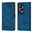 Leather Case Stands Flip Cover Holder YB1 for Huawei Honor X7b Blue