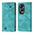Leather Case Stands Flip Cover Holder YB1 for Huawei Honor X7b Green