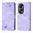 Leather Case Stands Flip Cover Holder YB1 for Huawei Honor X7b Purple