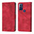 Leather Case Stands Flip Cover Holder YB1 for Motorola Moto G Power (2022) Red