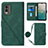 Leather Case Stands Flip Cover Holder YB1 for Nokia C210 Green