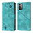 Leather Case Stands Flip Cover Holder YB1 for Nokia G11 Green