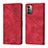 Leather Case Stands Flip Cover Holder YB1 for Nokia G11 Red