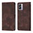 Leather Case Stands Flip Cover Holder YB1 for OnePlus Nord N300 5G Brown