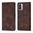 Leather Case Stands Flip Cover Holder YB1 for Oppo A57 5G Brown