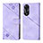 Leather Case Stands Flip Cover Holder YB1 for Oppo A78 5G Purple