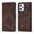 Leather Case Stands Flip Cover Holder YB1 for Oppo K10X 5G Brown