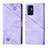 Leather Case Stands Flip Cover Holder YB1 for Oppo Reno6 5G Purple