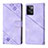 Leather Case Stands Flip Cover Holder YB1 for Oppo Reno9 5G Purple