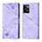 Leather Case Stands Flip Cover Holder YB1 for Oppo Reno9 Pro 5G Purple