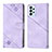 Leather Case Stands Flip Cover Holder YB1 for Samsung Galaxy A52 5G Purple