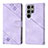 Leather Case Stands Flip Cover Holder YB1 for Samsung Galaxy S22 Ultra 5G Clove Purple