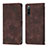 Leather Case Stands Flip Cover Holder YB1 for Sony Xperia 10 IV Brown