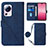 Leather Case Stands Flip Cover Holder YB1 for Xiaomi Mi 12 Lite NE 5G Blue