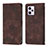 Leather Case Stands Flip Cover Holder YB1 for Xiaomi Redmi Note 12 Pro 5G Brown