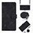 Leather Case Stands Flip Cover Holder YB2 for Oppo K10X 5G Black