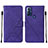 Leather Case Stands Flip Cover Holder YB4 for Motorola Moto G Power (2022) Purple