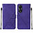 Leather Case Stands Flip Cover Holder YB4 for Oppo A78 5G Purple