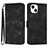 Leather Case Stands Flip Cover Holder YX1 for Apple iPhone 14 Plus Black