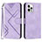 Leather Case Stands Flip Cover Holder YX1 for Apple iPhone 14 Pro Max Clove Purple