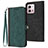 Leather Case Stands Flip Cover Holder YX1 for Motorola Moto G Stylus (2023) 5G Green
