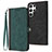 Leather Case Stands Flip Cover Holder YX1 for Samsung Galaxy S22 Ultra 5G