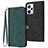 Leather Case Stands Flip Cover Holder YX1 for Xiaomi Redmi Note 12 Pro 5G Green