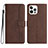 Leather Case Stands Flip Cover Holder YX2 for Apple iPhone 13 Pro