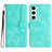 Leather Case Stands Flip Cover Holder YX2 for Samsung Galaxy S22 Plus 5G Green