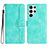 Leather Case Stands Flip Cover Holder YX2 for Samsung Galaxy S22 Ultra 5G Green